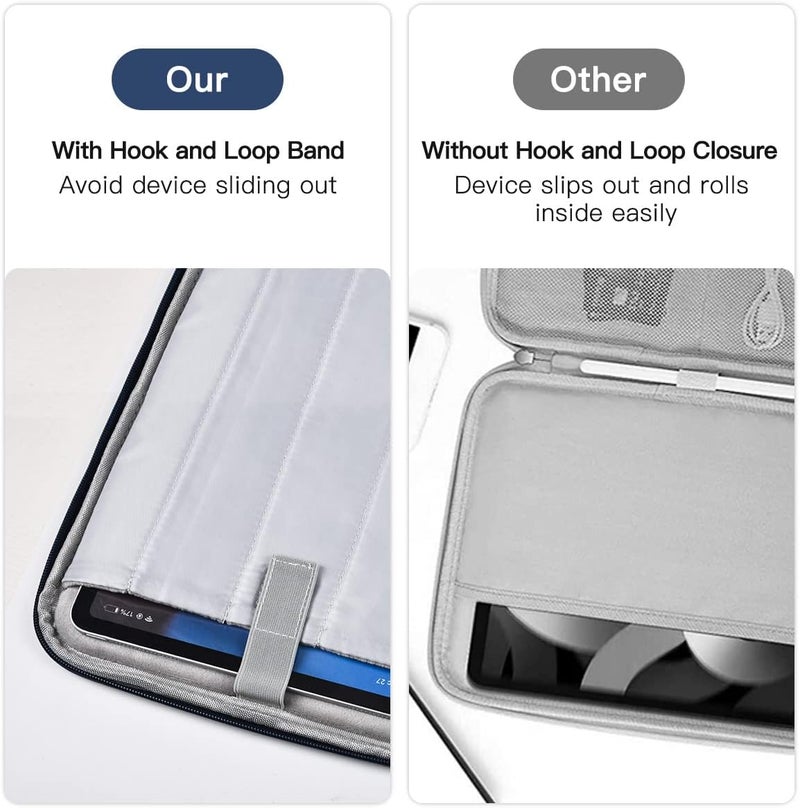 CASEDAO 12-12.9 Inch Tablet Sleeve Bag for 12.4" Samsung Galaxy Tab S10+ S9+ Plus/S8+/S7+ Plus/S7 FE,2025 13" iPad Air M3 M2/iPad Pro M5 M4/Pro 12.9"/Microsoft Surface Go 2 12.4"/Pro 11 10 Carrying Case-Black - Image 5
